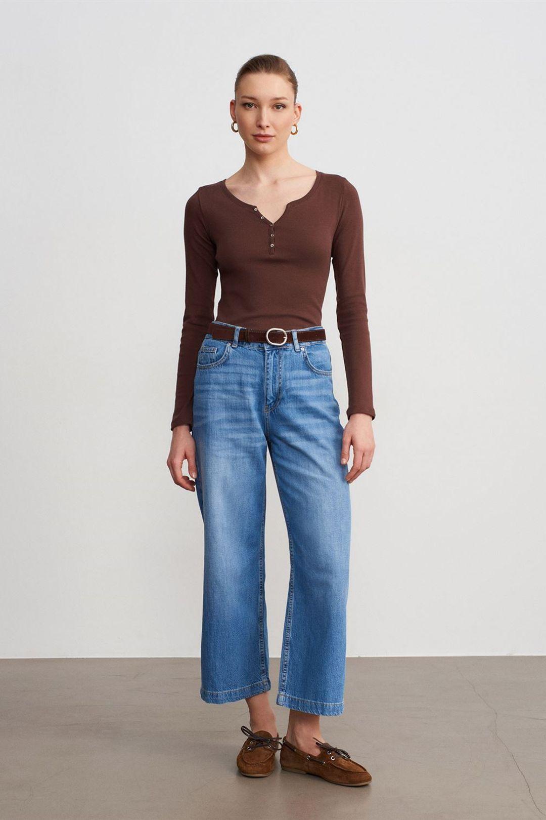 Hoge Taille Wijde Leggen Jeans