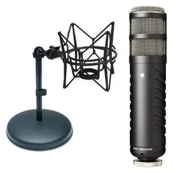 RØDE Procaster Mikrofon mit keepdrum Tischstativ und Spinne Schwarz, Mikrofon