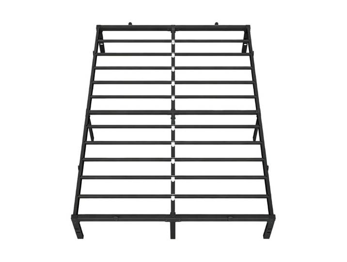 Lit Double 160 x 200 Cadre Métallique Style Moderne Noir