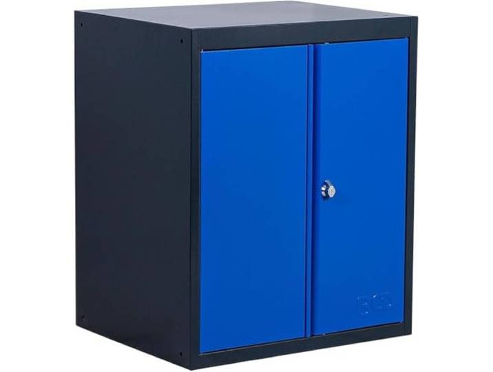 D-Work Werkstattschrank, 2 Türen, 58 x 85 x 69 cm, 1 Einlegeboden, robust und praktisch, Stahl