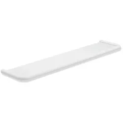 Hewi Serie 480 Ablage 480.03.00060DX mit Glasplatte, pulverbeschichtet weiß tiefmatt
