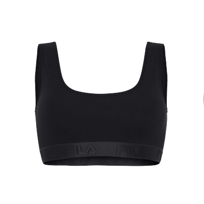 Bügelloser BH FILA, Damen, Gr. M, N-Gr, schwarz, Obermaterial: 95% Baumwolle, 5% Elasthan, BHs, elastisches Unterbrustband, Baumwollmix