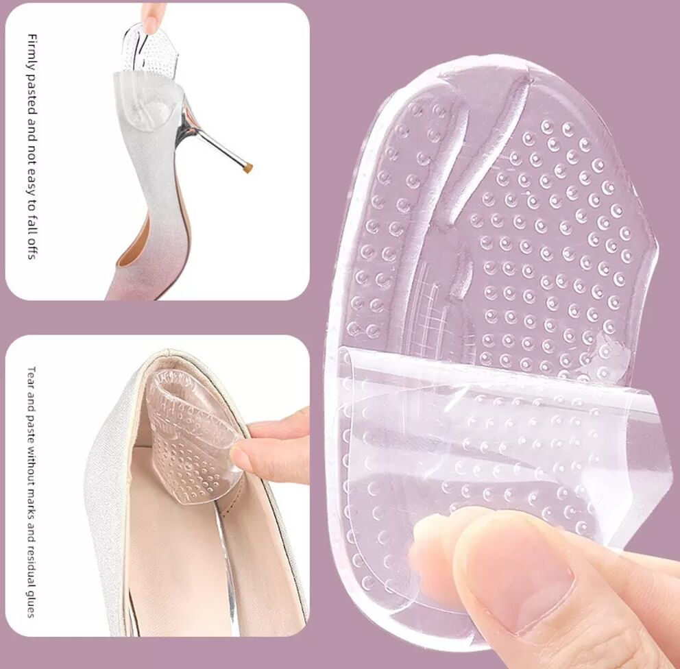 INF Coussinets de talon en GEL transparents : Confort, anti-frottement et anti-dérapant