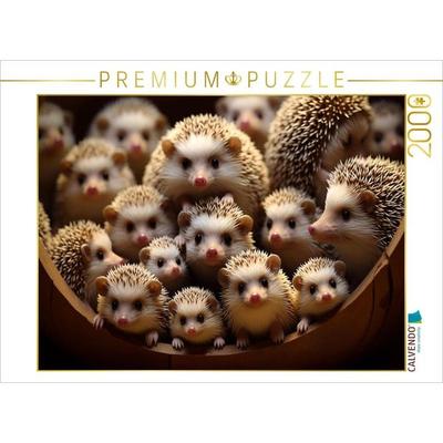 CALVENDO Puzzle Viele Igel auf einem Bild | 2000 Teile Lege-Größe 90x67cm Foto-Puzzle für glückliche Stunden