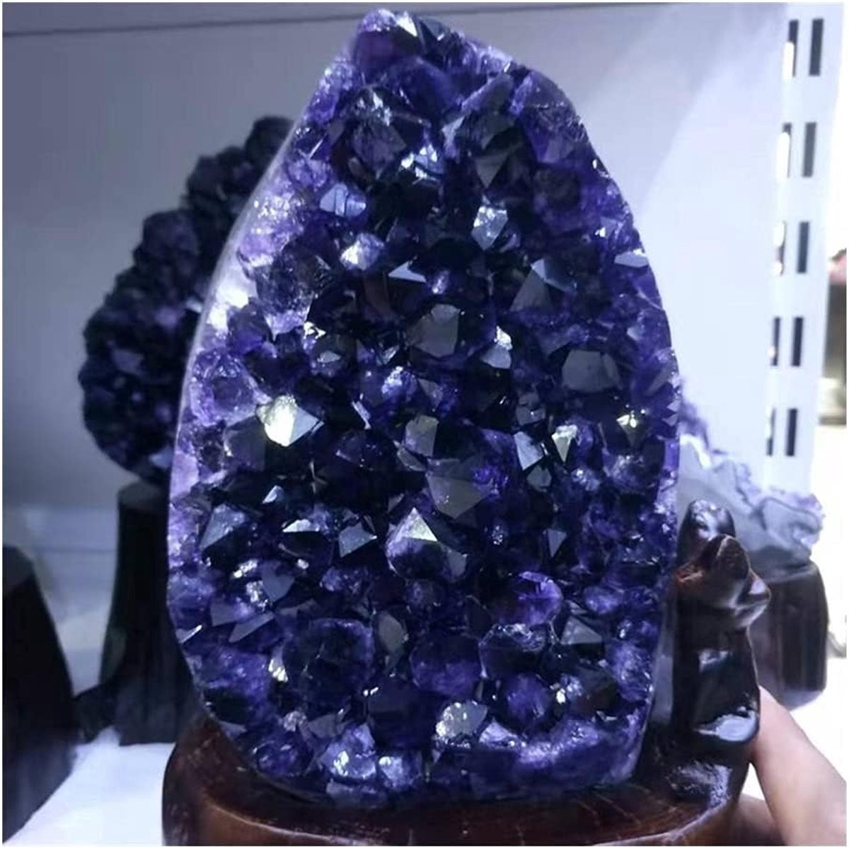 Amethist Kristal Cluster - Paarse Kwarts uit Uruguay - 750g - Paars