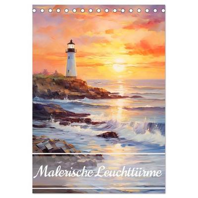 Malersiche Leuchttürme (Tischkalender 2027 DIN A5 hoch), CALVENDO Monatskalender