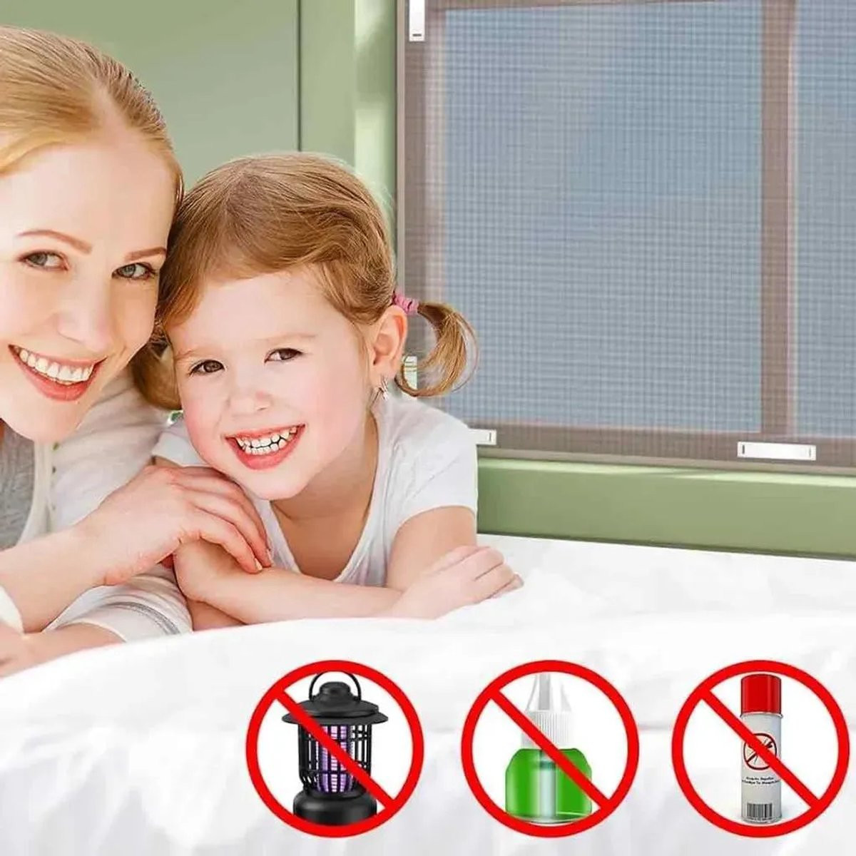 Set van 12 magnetische horclips voor horren