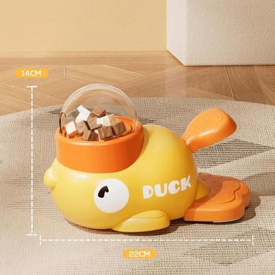 Inspire Essentials QuackTreat Interactive Cat Treat Launcher Toy yellow