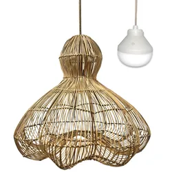Lumisky RONDA RGB D60CM kabellose Pendelleuchte Rattan Beige