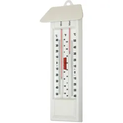 Kerbl Maximum-Minimum-Thermometer 1 St./SB-Pack, quecksilberfrei, Thermometer + Hygrometer, Weiss