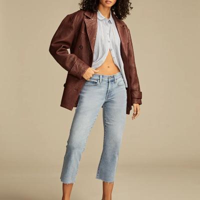 Lucky Brand Mid Rise Sweet Crop - Women's Pants Denim Cropped Jeans in Capwin Wash, Size 25