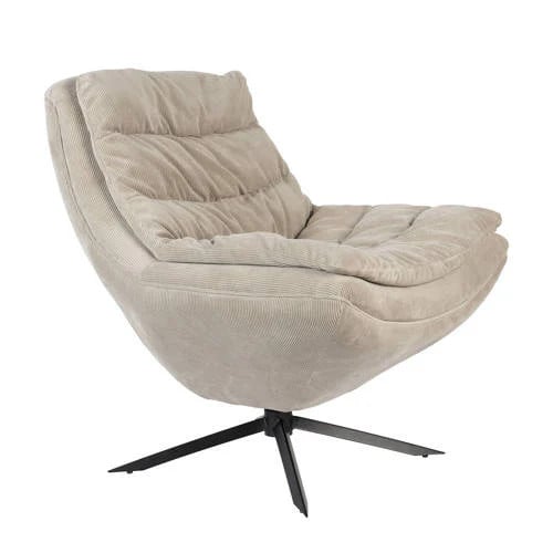 Dutchbone fauteuil Vince retro lounge stoel shell design
