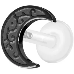 PTFE Labret mit Innengewinde + Titan-Aufsatz MOND