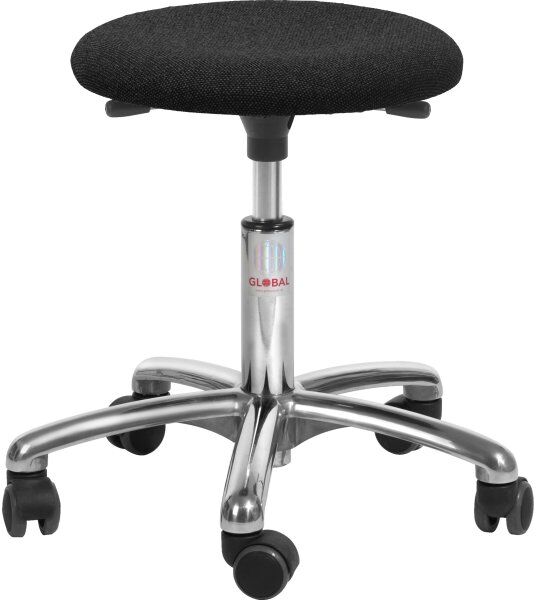 Global Beta Stol, Sort, Uldstof, 43-56 Cm, Alu