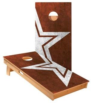 Skip's Garage Rusty Star Cornhole Boards