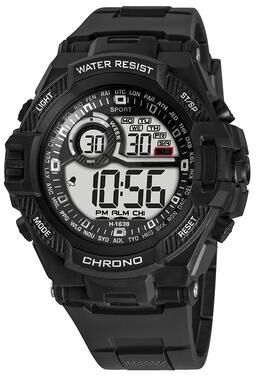 ModernMart Rugged Waterproof Digital Sports Watch With LED Alarm For Men And Teens black