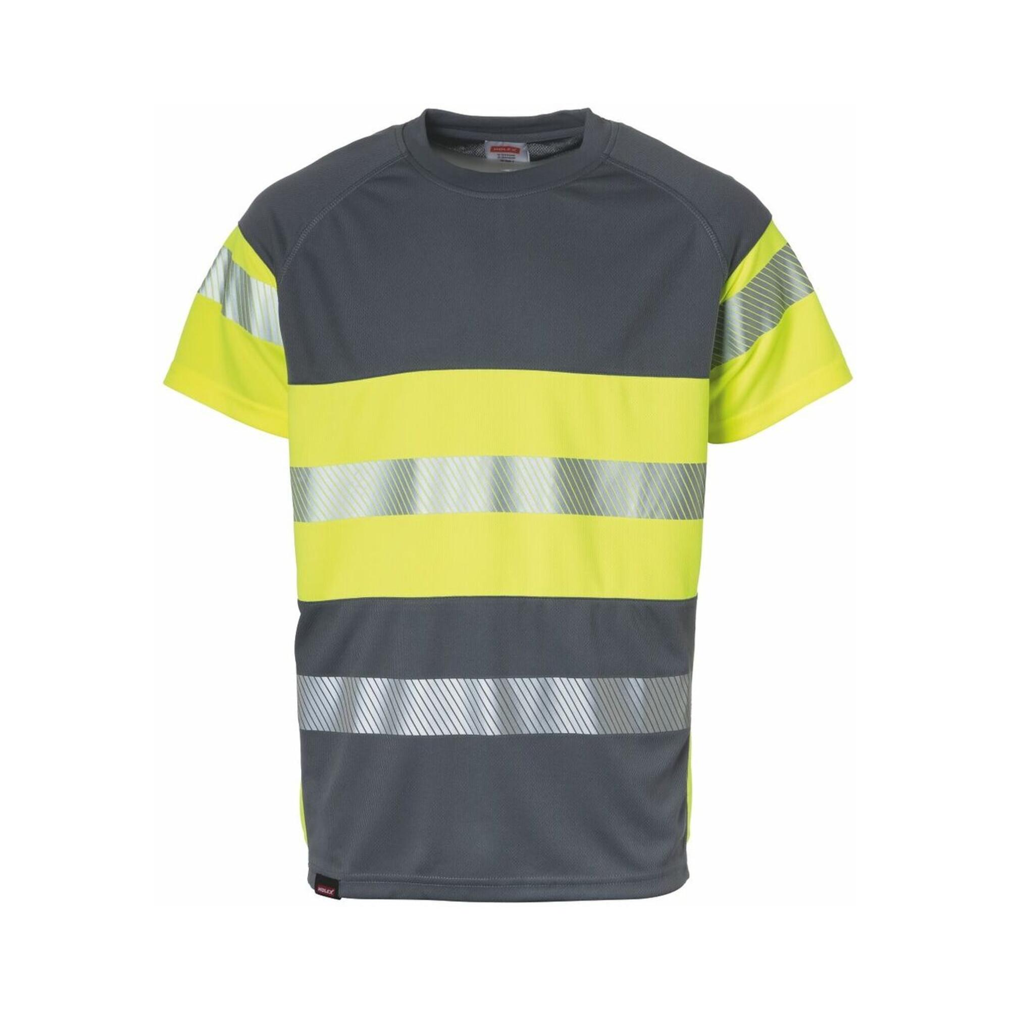 Holex Warnschutz T-Shirt, grau / gelb, Unisex-Größe: 2XL (091656 2XL)