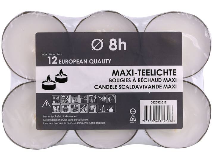Maxi Lichter 8h 12 Stück