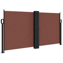 vidaXL Seitenmarkise Ausziehbar Braun 120x1000 cm