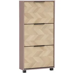 Möbelpartner Schuhschrank »Piazza« für 9 Paar Schuhe MAUVE / FISCHGRÄTE, 59.8x124.5x19.6 cm