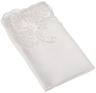 Violet Linen Imperial Embroidered Vintage Lace Pattern Tablecloth
