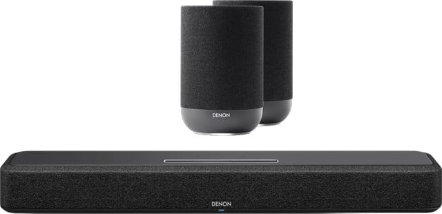 Denon Home Soundbar 550 en 2x Denon Home 200 Zwart