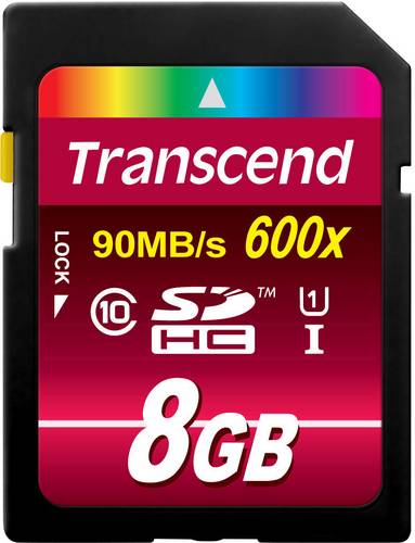 Transcend Ultimate SDHC-Karte Retail 8 GB Class 10, UHS-I