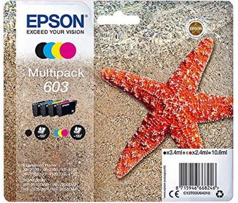 Epson Multipack Original 603 Negro + Tricolor (C13T03U640).