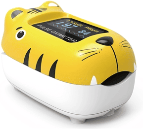 Gima Pulsoximetro Pediatrico Oxy 0 Tigre) Monitoraggio Divertente e Sicuro per Bambini