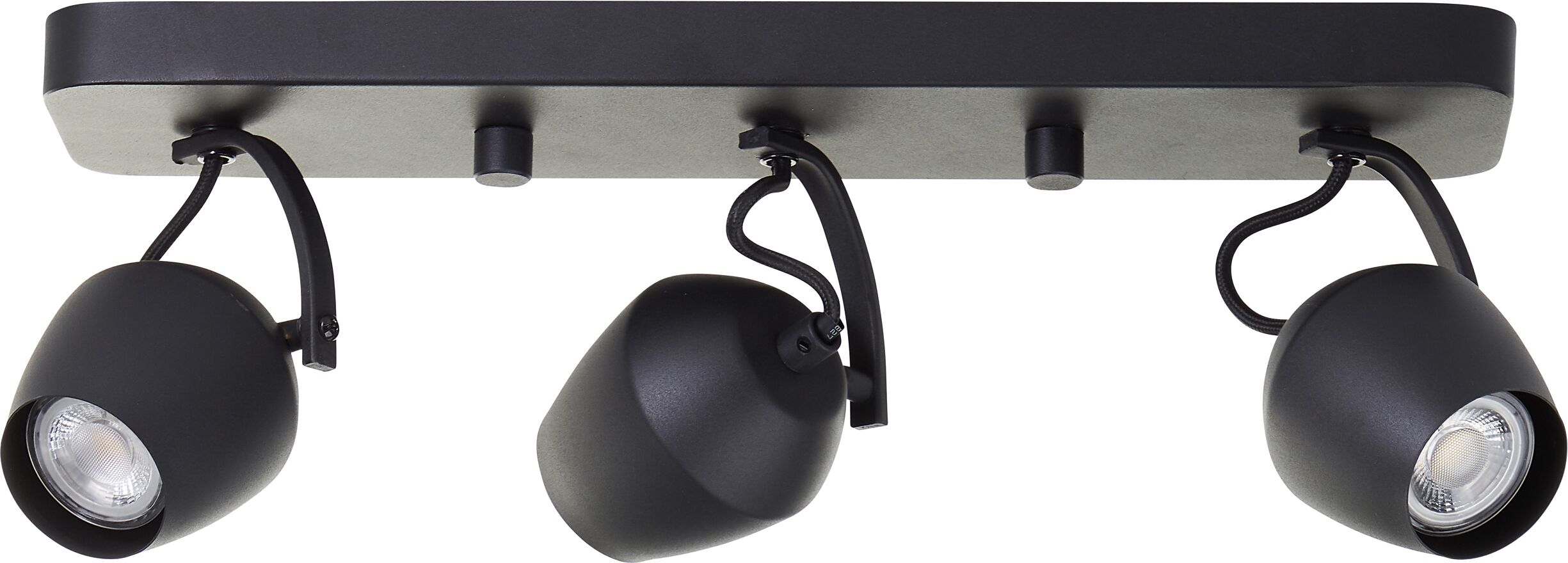 BRILLIANT Deckenstrahler "Vertino", schwarz, 3, H: 17cm, 1 Stk., Leuchten, GU10, 350 lm, 3000 K, dimmbar, Deckenstrahler