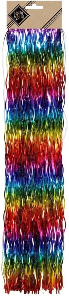 Christbaumschmuck "Holly & Jolly Lametta gewellt 50 cm", bunt (regenbogen), H:50cm, Weihnachtsbaumschmuck, Christbaumschmuck regenbogen Einheitsgröße