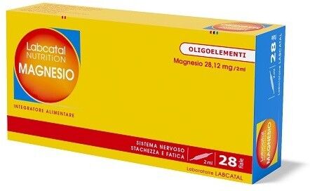 LABCATAL Labctal Nutrition Magnesio 28 Fiale da 2ml - Integratore Alimentare per il Benessere Nervoso