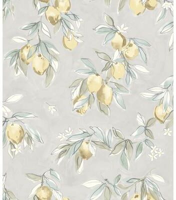 Chesapeake Lemonade Grey Citrus Wallpaper
