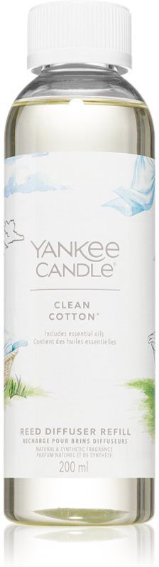 Yankee Candle Clean Cotton refill til aromadiffusere 200 ml