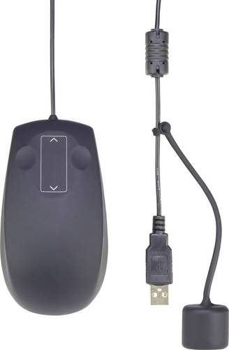Renkforce IP68 Industrial Maus USB Laser Schwarz 3 Tasten 1000 dpi
