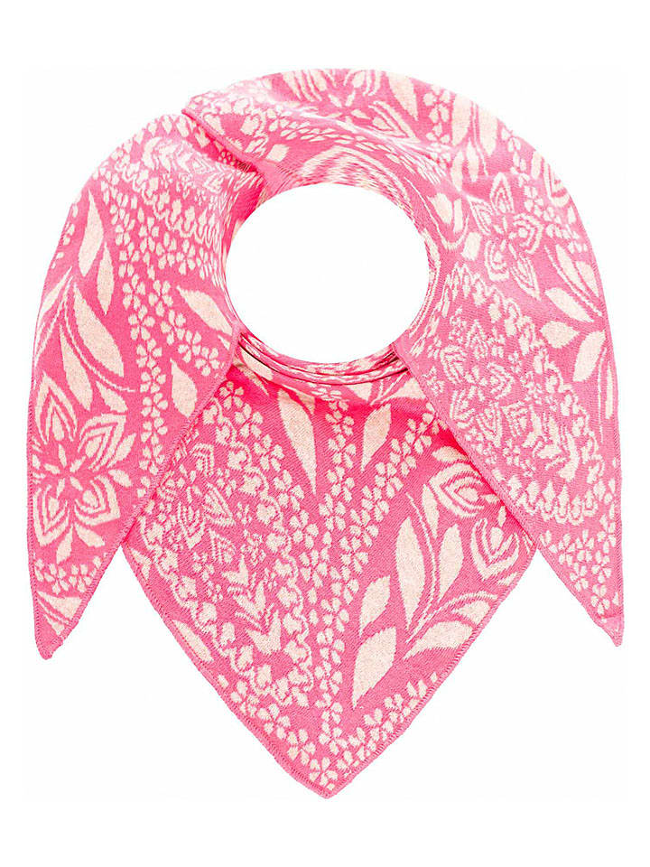 Zwillingsherz Dreieckstuch "Paisley Blätter" in Pink - (L)200 x (B)130 cm - onesize