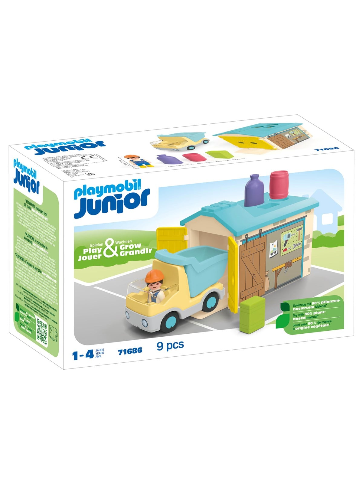 Playmobil 1.2.3 - JUNIOR: LKW mit Sortiergarage