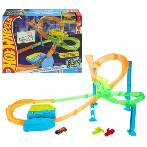 Hot Wheels Neon Racers Hurricane Crash Track Set JMG50