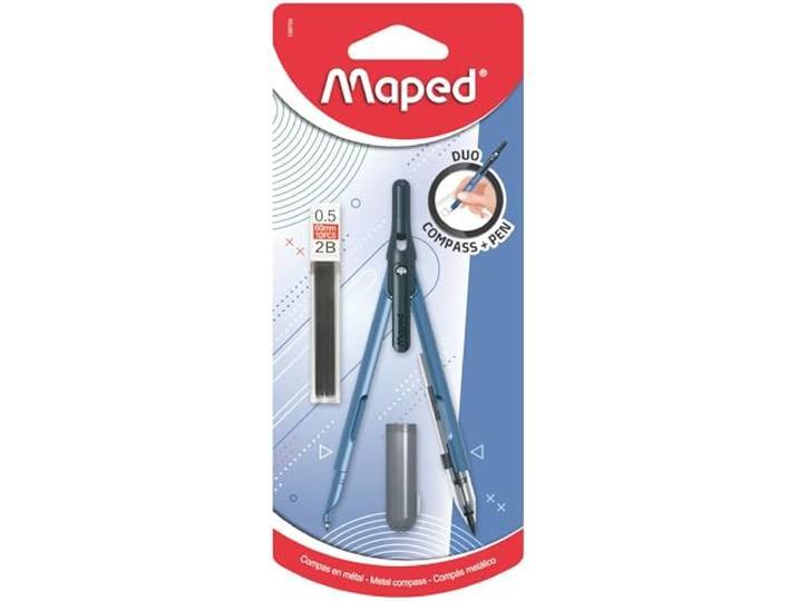 Maped - Compas Crayon avec Mine Automatique - Design Ergonomique