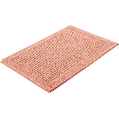 Badematte KLEINE WOLKE "Net, Badvorleger, Badezimmer Teppich", orange (papaya), H:17mm, Baumwolle, Badematten, Badematte, Badteppich, Uni Farben, rutschhhemmend