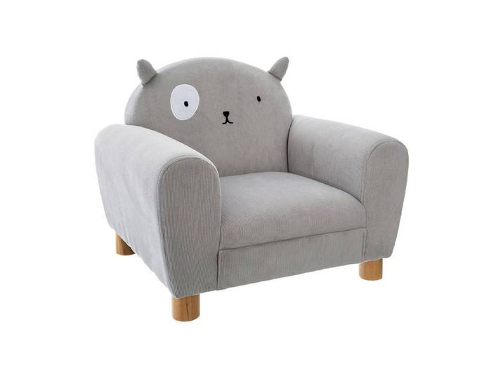 Atmosphera Créateur d'intérieur Kindersessel Sessel mit Rückenlehne KATZE, grau