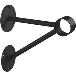 Pohl, Möbelausstattung, Bar-Reling Wandstütze mit Diagonalstreben für Rohr-ø 38 mm, schwarz beschichtet (1 Stk.)