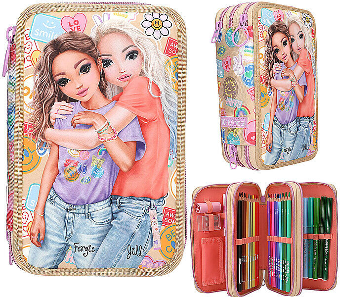 TOP MODEL 3 Fach Federtasche GIRL POWER B