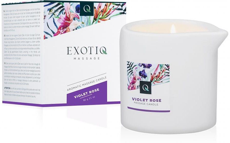 Exotiq Massage Bougie de massage rose violette - 60 g