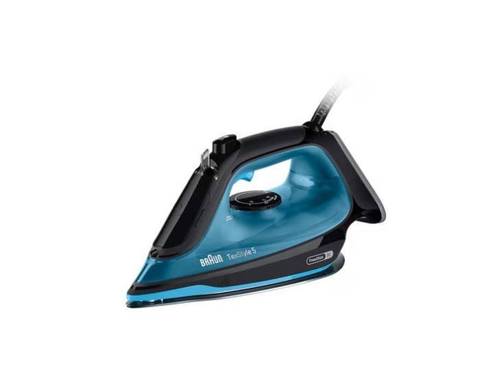 Braun Dampfbügeleisen, schwarz/blau, 300 ml, 13x15x30 cm, Sprayeinrichtung, Selbstentkalkung, für Leitungswasser geeignet, Tropf-Stopp, Haushalt & Reinigung, Wäschepflege, Bügeleisen