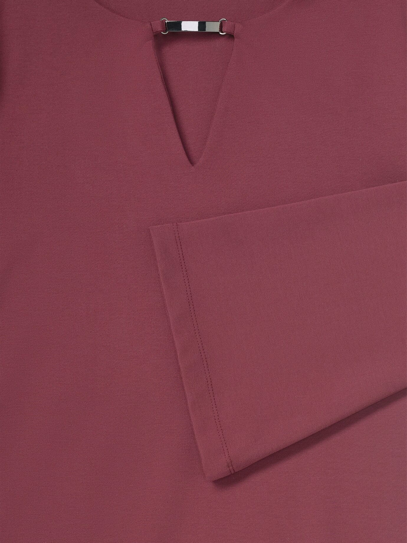 Walbusch Kleid A-Linie mit Ausschnittdetail, normale Größen, Farbe Rot, 46, bequemer Jersey dekoratives Ausschnittdetail Damen