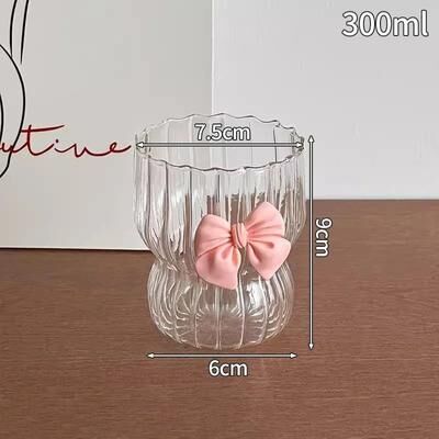Uplifted Finds Creative Wave Shape Glass Tumbler High Performance Transparent Ripple Mug For Iced Coffee & Tea s6