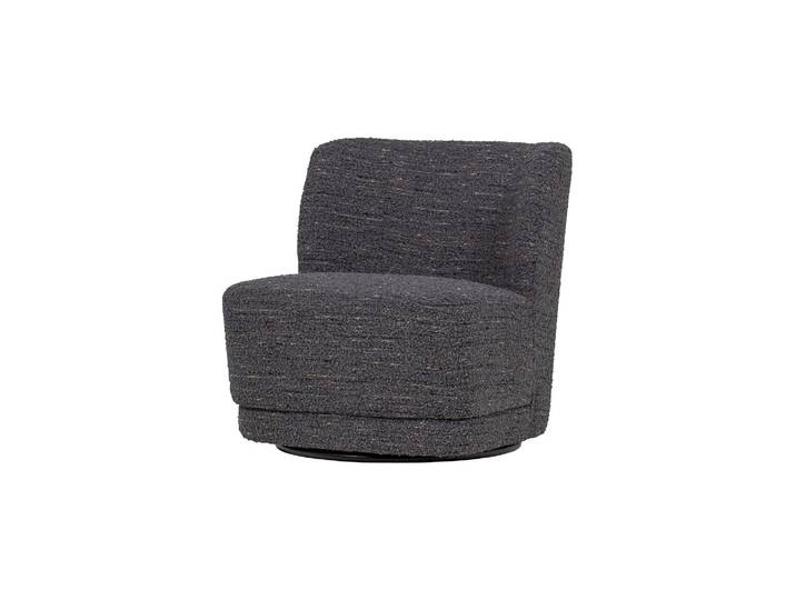 Fauteuil pivotant tissu mélangé gris ATTY