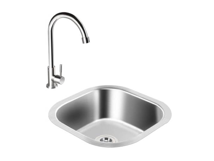 ZQFHSX Edelstahlspüle, Einbauspüle mit einem Becken, modernes Waschbecken, universelles Handwaschbecken, geeignet für die Reinigung in Bars