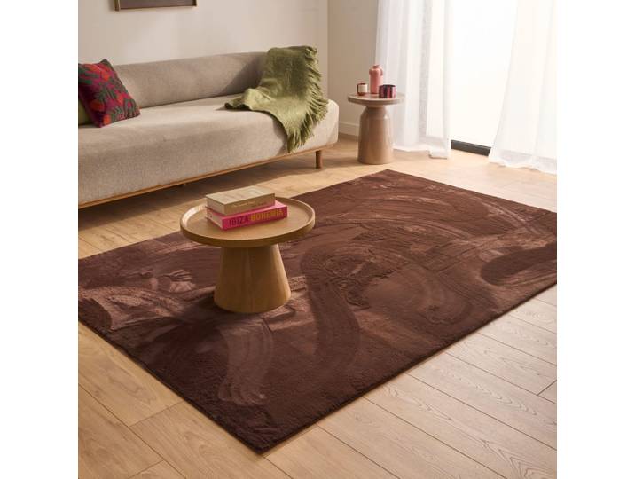Tapis doux marron 120x160